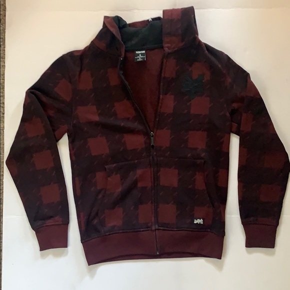 Zoo York Other - Zoo York Black/Red Plaid Hoodie Jacket Sz. S